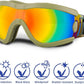 Medium Dog Sunglasses with Adjustable Strap UV Protection, Winproof Puppy Sunglasses, Suitable for Dogs Eyes Protection，Soft Dog Goggles