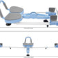 Leg Stretcher Split Machine, 330LBS Heavy Duty Leg Stretcher for Dancer, Gymnastics Yoga Leg Trainer for Flexibility Stretching Equipment, 180 Degrees Leg Split Machine (Blue)