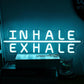 "Inhale Exhale" Neon Sign Yoga Neon Signs Letter Led Neon Sign Blue LED Neon Lights for Yoga Room Pilates Studio Bedroom Gym Decoration