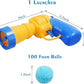 Mewlmart Interactive Cat Toys - Indoor Cat Enrichment with Launchers, Pom Pom & Puff Balls (100 Balls)