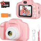 Kids Camera, HD Digital Video Camera,Childrens Toys for 3 4 5 6 7 8 9 Year Old Boys/Girls, Selfie Camera for Kids, Christmas Birthday Gifts with 32GB SD Card(Pink)