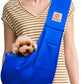 Tomkas Small Dog Sling Carrier - Classic Pocket & Classic Strap - for 3-10 lbs Pets(Royal Blue)