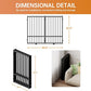 Full Metal Freestanding Dog Gate with Door, 32''Height Foldable Pet Dog Fence for Indoor & Outdoor, 2 Panels Extra Wide Free Standing TallDog Gates for Doorways,House,Stairs,Porch,Deck,Yard