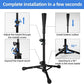 Baseball Tee For Kids, Easy Adjustable Batting Tee From 20.85 to 31.30 Inches. Foldable and Stable Baseball Tees for Hitting with Portable Bag. Softball Tee for Children Aged 3-10 Baseball Training.