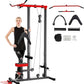 VANSWE LAT Pull Down Machine Low Row Cable PullDown Machine with AB Crunch Harness and Removable Flip-up Foot Plate