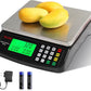 Large Digital Kitchen Scale Black 30kg/66lb Commercial Food Scale Stainless Steel with LCD Display Price Computing Scale for Restaurant Baking Bread Meat Prep Counting Scale for Parts and Coins