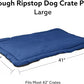 K9 Ballistics Tough Ripstop Dog Crate Pad - Durable & Machine Washable with Non-Skid Bottom and 120-Day Warranty, Fits 42" Wire Crates - Large, Blue Quartz