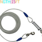 Petest 25ft Reflective Tie-Out Cable with Buffer Spring for Large Dogs Up to 90 Pounds