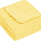 yescool Weighted Blanket (7 lbs, 41" x 60", Yellow) Cooling Heavy Blanket for Sleeping Perfect for 60-90 lbs, Breathable Blanket with Premium Glass Bead, Machine Washable