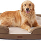 Soft Touch Orthopedic XL Dog Bed for Large Dogs with Faux Fur Top, Waterproof Pet Couch Bed with Removable Washable Cover and Supportive Foam Filling (Brown, Extra Large)