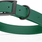 Dogline Biothane Waterproof Dog Collar Strong Coated Nylon Webbing with Black Hardware Odor- Proof for Easy Care Easy to Clean High Performance Fits Small Medium or Large Dogs, Hunter Green