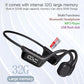IHAO Swimming Headphones True Bone Conduction Open Ear Headset MP3 Player Built-in 32G Memory IP68 Underwater Waterproof Stereo Bluetooth Earphone for Driving Bicycling Running Skiing-S10 Black
