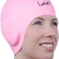 3D Swim Caps - Ear Protection Swimming Cap for Women & Men - Silicone, Waterproof - Fits Long & Short Hair - Adult & Youth