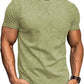 LOGEEYAR Men's Athletic Washed T-Shirts Basic Crew Neck Tees Tops Causal Distressed Cotton T Shirts for Men