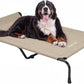 Veehoo XXXL Original Elevated Dog Bed - Outdoor Raised Dog Cots Beds for Large Dogs, One-Sided Extra Large Raised Cooling Pet Bed Off Ground, Non-Slip & Breathable, Beige 53" L x 33" W x 7.9" Th