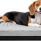 Laifug Orthopedic Memory Foam Extra Large Dog Bed with Pillow and Durable Waterproof Liner with Removable Washable Cover and Smart Design (Large (40" x 25" x 5.5"), Slate Gray)