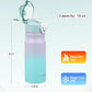 Insulated Water Bottle with Straw and Carry Loop,18 oz Stainless Steel Double Wall Vaccum Metal Water Flask with Leak-proof Lid,Oasis