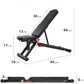 DHT Adjustable Weight Bench for Full Body Workout, Heavy Duty Foldable Bench Press for Home Gym Strength Training, Incline Decline Flat Utility Workout Bench with Fast Adjustment