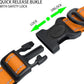 JSXD AirTag Dog Collar, Night Reflective Nylon Dog Collar for Small Medium Large Dogs,Lockable Quick Release Buckle,Padded Breathable Pet Collar with AirTag Holder (Orange, Medium)