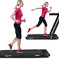 GYMAX Walking Pad, 2.25HP Foldable Treadmill with Smart App & Remote Control, Bluetooth LED Monitor, Small Spaces Compact Running Machine, Folding Portable Under Desk Treadmill for Home Office