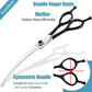 Dragon Creek 8" Downward Curved Dog Grooming Scissors Shears for Grooming Face and Paws Safety Round Tips Shears Trimming Cutting Scissors for Dog Cat Pet Black