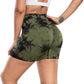 CHRLEISURE Women's 4 Packs Workout Gym Shorts, High Waisted Butt Lifting Scrunch Butt Seamless Booty Shorts