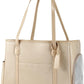 Stylish Dog Purse Carrier, Leather Pet Carrier Bag for Small Dogs Cats Puppy, Airline Approved Soft-Sided Carrier Ivory