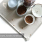 Hoki Found X-Large Silicone Non Slip Pet Food Mats - Tray for Dogs, Cats - Waterproof, Suitable for Carpet - Cream Brown