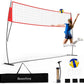 20FT/12FT Freestanding Volleyball Training Net, 5 Height Adjustable Portable Volleyball Net System, Quick Setup Practice Set for Indoor or Outdoor Use
