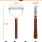 Dog Brush for Shedding 20 Blade Dematting Tool Pet Brush, Undercoat Rake for Large Medium Small Dogs and Cats, Shedding Dog Comb for Grooming, Premium Wood Handle, Efficiently Detangle and Groom Coats