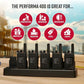 Cobra Performa 400 Business Radios (6-Pack with Dock) - 2-Channel UHF/LMR Professional Two Way Radios, Waterproof Walkie Talkies, Drop Proof, Shockproof IP67 & MIL-SPEC Rated, 18-Hour Li-Ion Battery