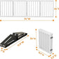 37-74" Wide Dog Gate 4 Panel Dog Gates for Stair Doorways House Indoor Freestanding Pet Gates for Dogs, Doogie Puppy Fences