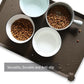 Hoki Found L Silicone Pet Food Mats Tray - Non Slip Dog Cat Bowl Mats Placemat - Pet Feeding Mat - Waterproof Dog Cat Food Mats -Pet Water Mats for Carpet - Coffee