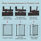 WAOWAO Triple Lock Baby Gate Extra Wide 76.77-81.49" Pressure Mounted Walk Through Swing Auto Close Safety Black Metal Dog Pet Puppy Cat for Stairs,Doorways,Kitchen