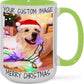 Ship Next Day Custom Mug Design Your Own Photo Text Personalized Picture Gifts for Women Men Customized Gifts Idea Personalized Coffee Mugs 15oz Light Green Handle