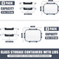 6 Pack Glass Meal Prep Containers, Food Storage Containers, Airtight Bento Boxes with Leak Proof Lids, Freezer to Microwave Safe