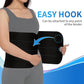 S Abdominal Binder Post Surgery for Men and Women, 12" High Postpartum Tummy Tuck Belt Provides Bariatric Stomach Compression, High Elasticity, Breathable - (60" - 75") 4 PANEL Black