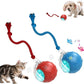2-Pack Interactive Cat Toys Ball - 2025 New Gen with Smart Obstacle Avoidance,Bird Chirps & Auto Wake-Up,Includes 2 Speedy Tail 2.0 Ropes, Ideal Kitten Toys for Bored Indoor Cats (Red & Blue)