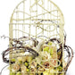 WEDDINGSTAR Ivory Modern Decorative Birdcage Wishing Well with Birds in Flight, 10" x 8" x 16 3/8" Tall (9117-79)