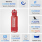 Coldest Insulated Water Bottle with Straw Lid - Stainless Steel Metal Insulated Bottle for Men & Women (Mars Red Glitter, 32 oz)