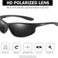 FAGUMA Polarized Sports Sunglasses For Men Cycling Driving Fishing UV400 Protection