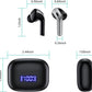 Wireless Earbuds, Bluetooth Ear Buds Headphones, 60H Long Playtime, Stereo Deep Bass, LED Power Display, IPX7 Sport Waterproof, Lightweight in-Ear Earphones with Mic for iPhone Android PC TV Computer