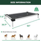 FXW TitanNest Chew-Proof Elevated Dog Bed, Raised Cot for Indoor/Outdoor/Camping Use, Durable & Waterproof Cooling Pet Bed for Large Dogs, 50.0" L x 31.0" W x 7.3" H, Black