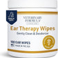 Veterinary Formula Clinical Care Ear Therapy Wipes, 100ct – Cat and Dog Ear Cleaner – Help Relieve Itchy Ears Quickly & Effectively Remove Dirt, Debris, and Foul Odor