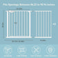 WAOWAO Triple Lock Baby Gate Extra Wide 86.22-90.55" Pressure Mounted Walk Through Swing Auto Close Safety White Metal Dog Pet Puppy Cat for Stairs,Doorways,Kitchen 86.22-90.94"/219-231cm