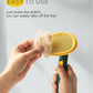 Self-Cleaning Dog & Cat Slicker Brush, Skin Friendly Deshedding Grooming Tool for Long or Short Haired Dogs Cats Rabbits, Dog Shedding Brush with Release Button - Mango