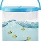 Foldable Small Aquarium, Portable Fish Tank, Fish Transport Container, Plasitc Fish Bowl, Beginner Tank, Great Concept for Catching and Release Critters, Beach, Pool and Lake
