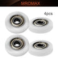 MroMax Roller Idler Bearing Pulley-3 x 15 x 4mm Sliding Conveyor Nylon Wheel with 623ZZ Bearing for Furniture, Hardware Accessories and Mobile Door White 4Pcs