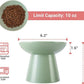 Extra Wide Elevated Ceramic Cat Bowl, 6.2" Shallow Dish for Whisker Fatigue Relief, 5" Height for Easy Feeding, Durable Raised Cat Food Bowls, Pack of 2, Sage Green