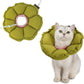 H HIDREAM Soft Cat Cone Collar， Cute Adjustable Cat Recovery Collar，Elizabethan e Collar That can Protect Head and Foot Wounds，Green Flower All-Season Style